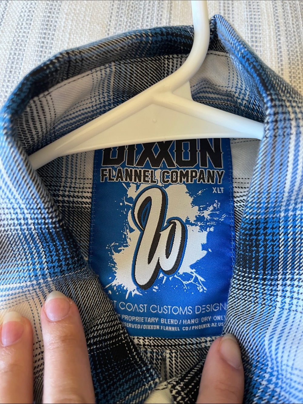 Dixxon Blue and Black Plaid Button-Up Shirt - Picture 3 of 3